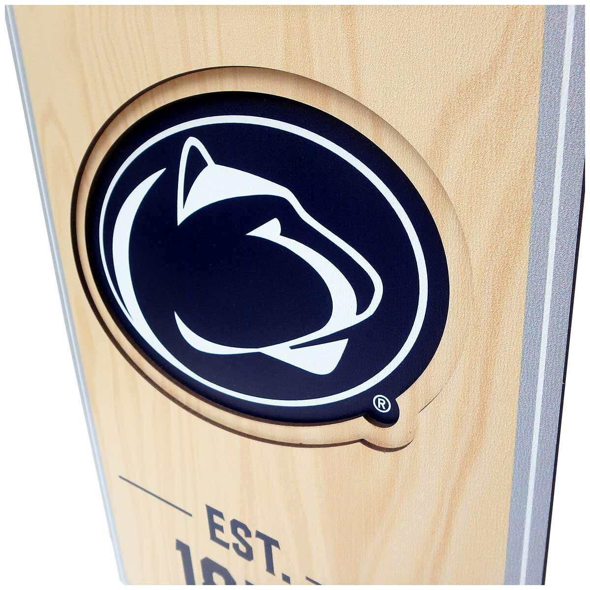 3D wall art Penn State athletic logo closeup image